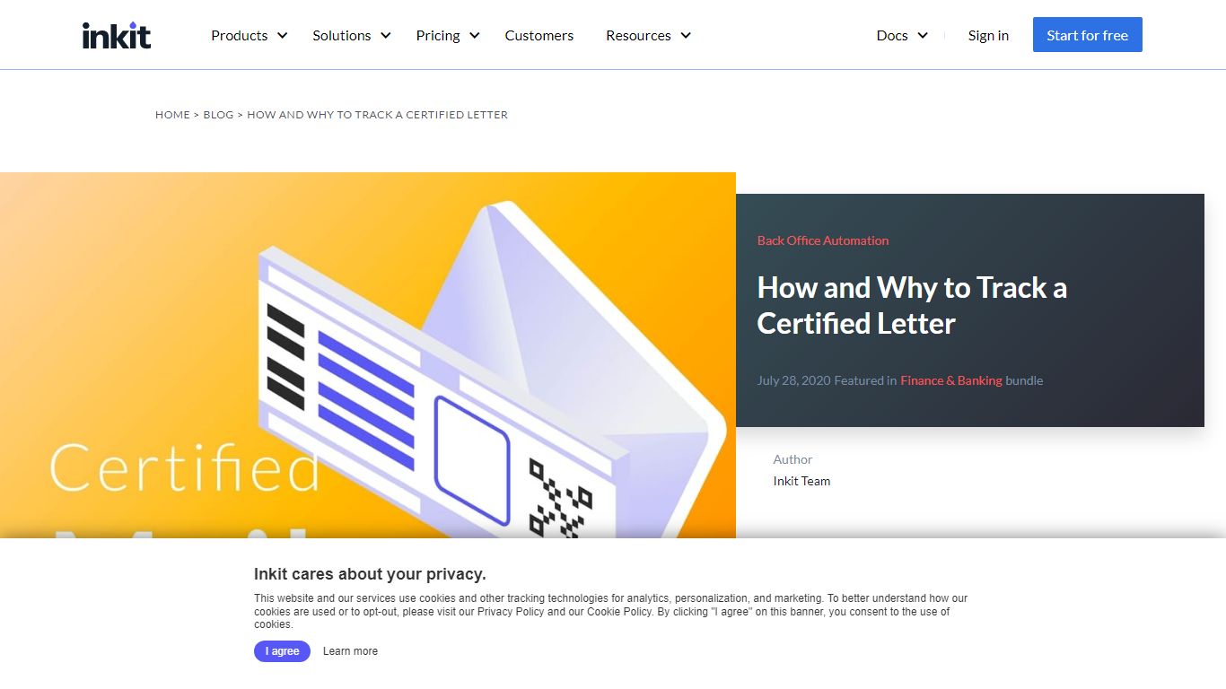 How and Why to Track a Certified Letter | Inkit