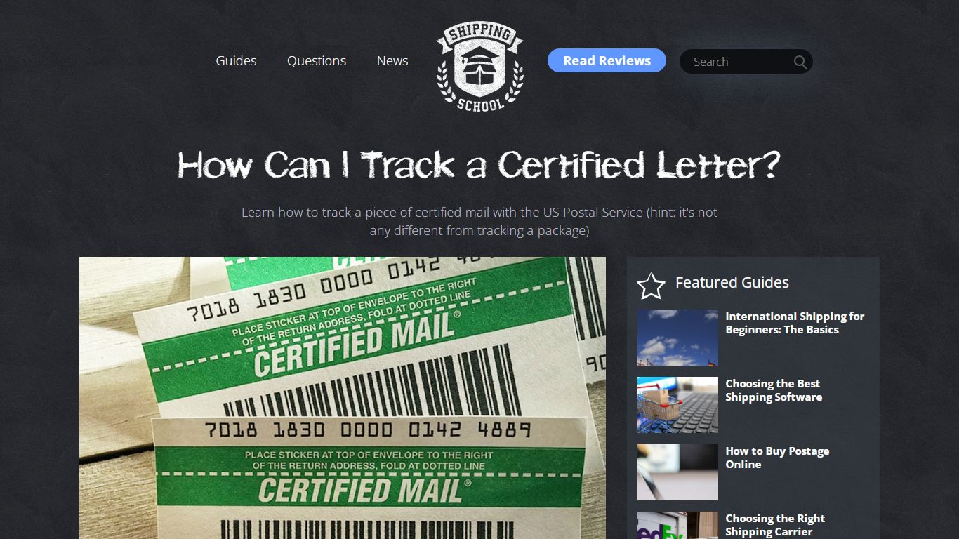 How Can I Track a Certified Letter? | Shipping School